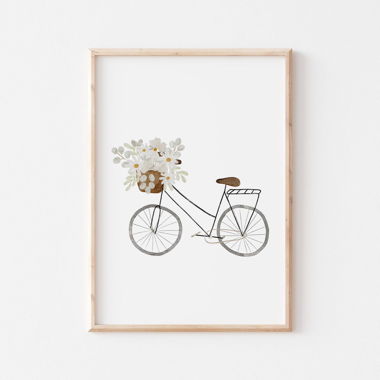 Affiche A4 Vélo & Fleurs