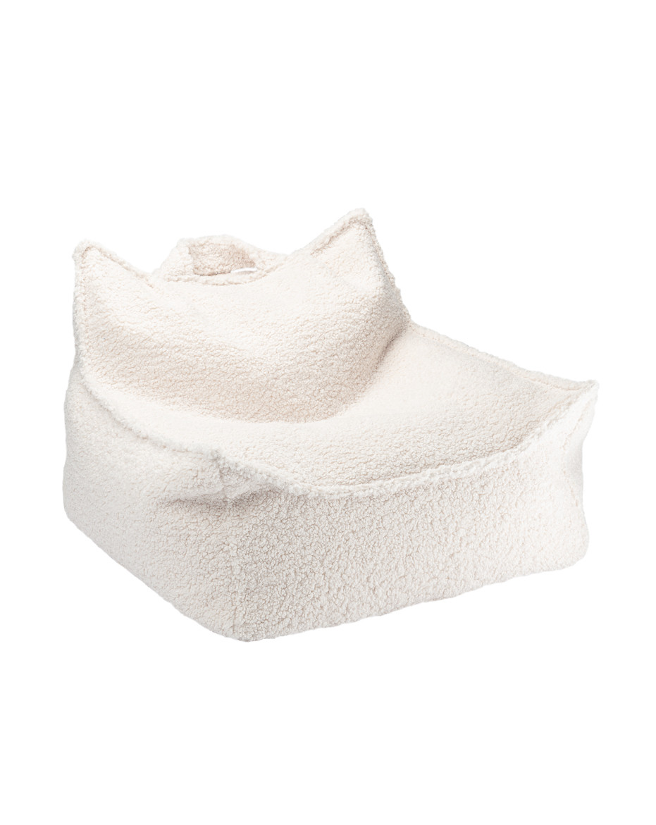 Cream - Fauteuil Pouf Teddy