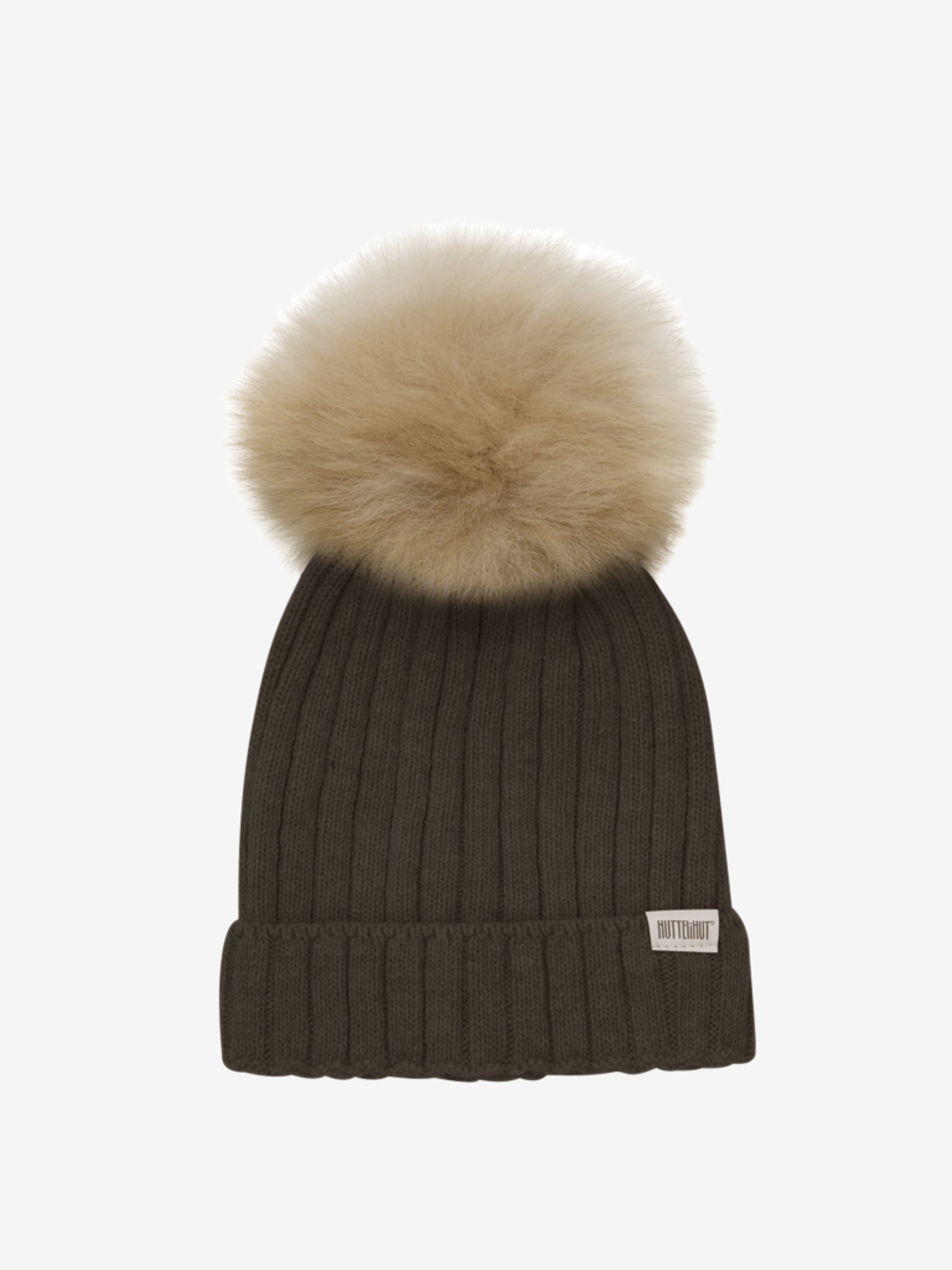 Brown - Bonnet Pompon