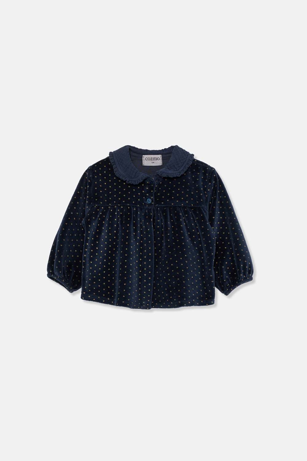 Velours Navy - Blouse Lydia