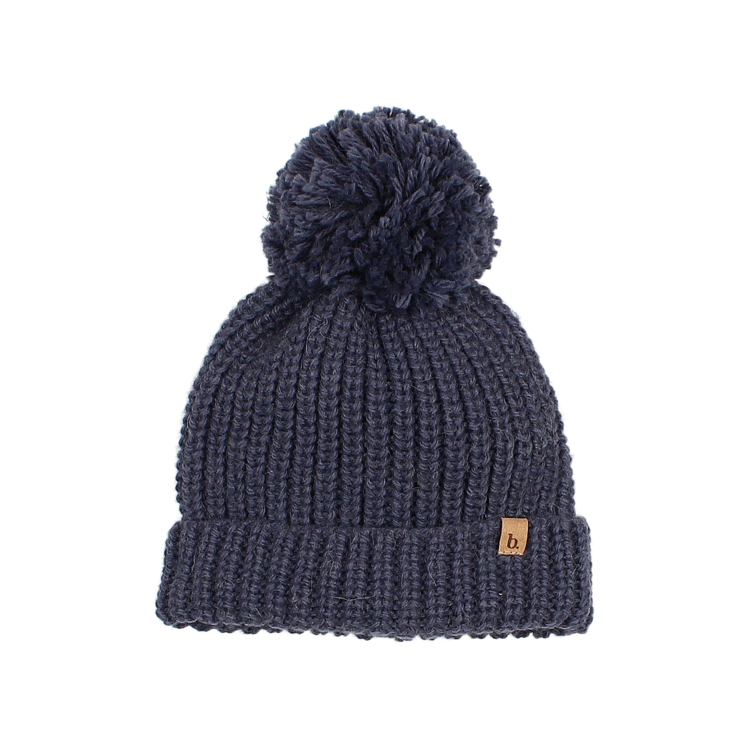 Navy - Bonnet Pompon