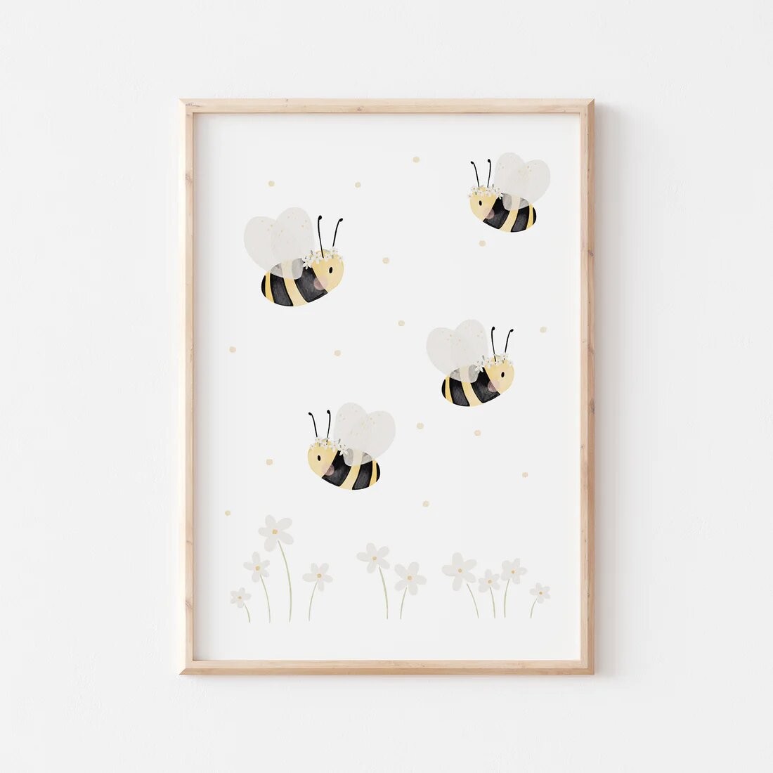 Affiche A4 Abeilles Fleur...