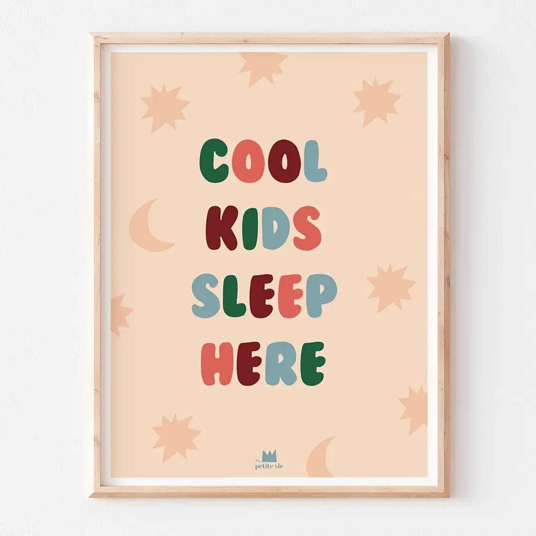 Affiche "Cool Kids Sleep Here"