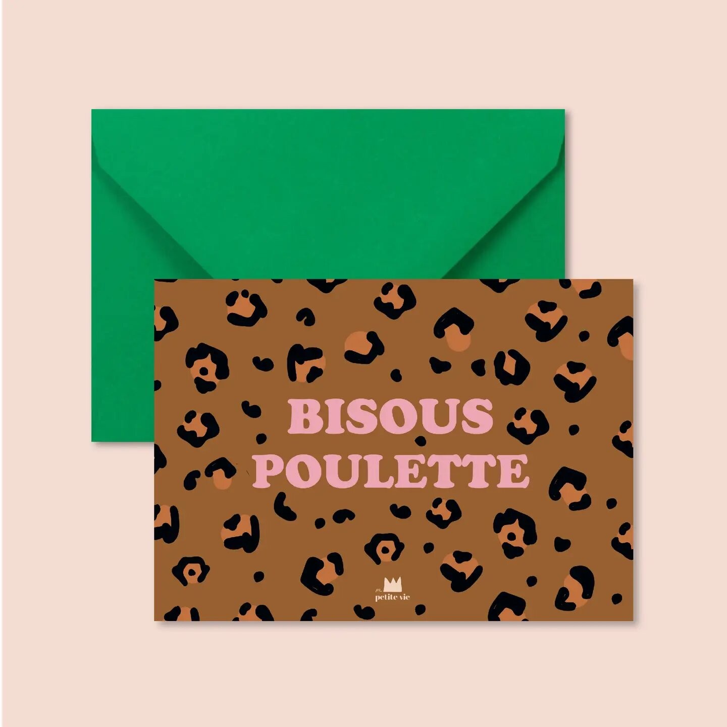 Carte "Bisous Poulette"